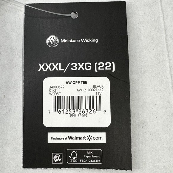 Athletic Works Women's Size XXXL 22 Tee Shirt Stretch V-Neck Short Sleeve Black - Picture 4 of 13